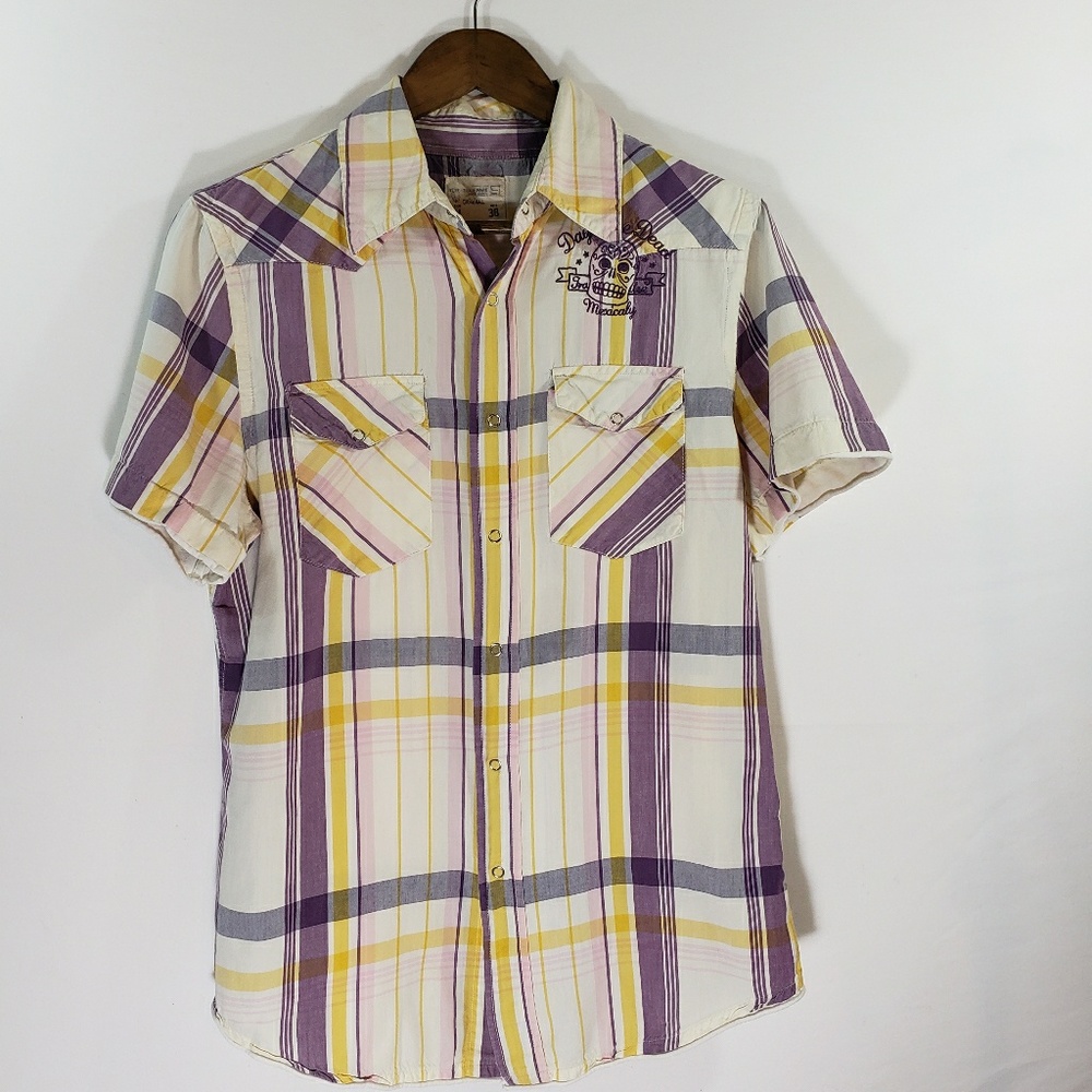 XDYE Button Up Mexicaly Day of the Dead